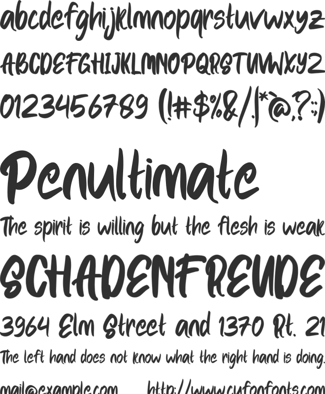 ONECHUX font preview
