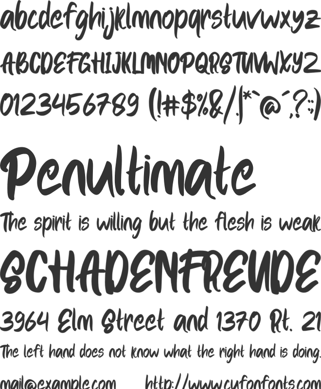 ONECHUX font preview