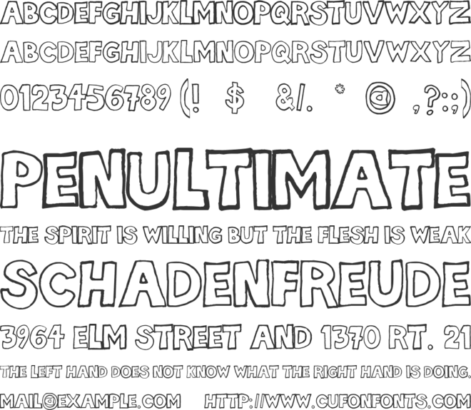 hellafont font preview