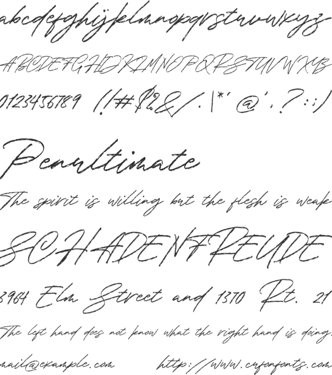 The Broadband Personal Use font preview
