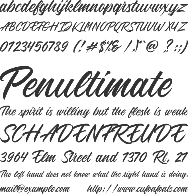 Blue Phantom font preview