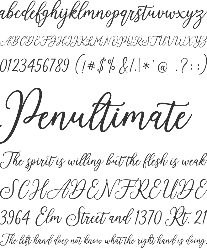 lovely vibes font preview