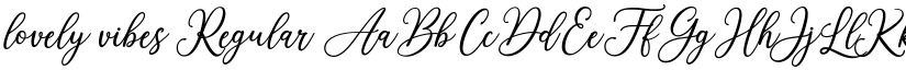 lovely vibes Regular font