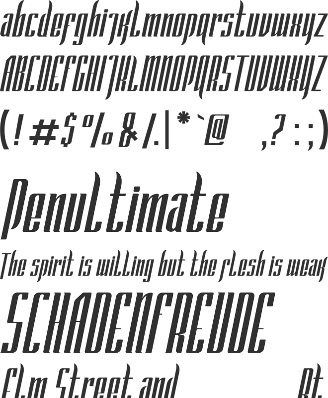 Unbockend font preview
