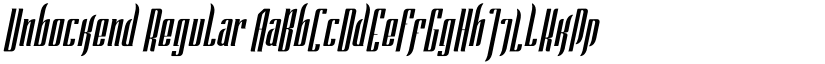 Unbockend Regular font