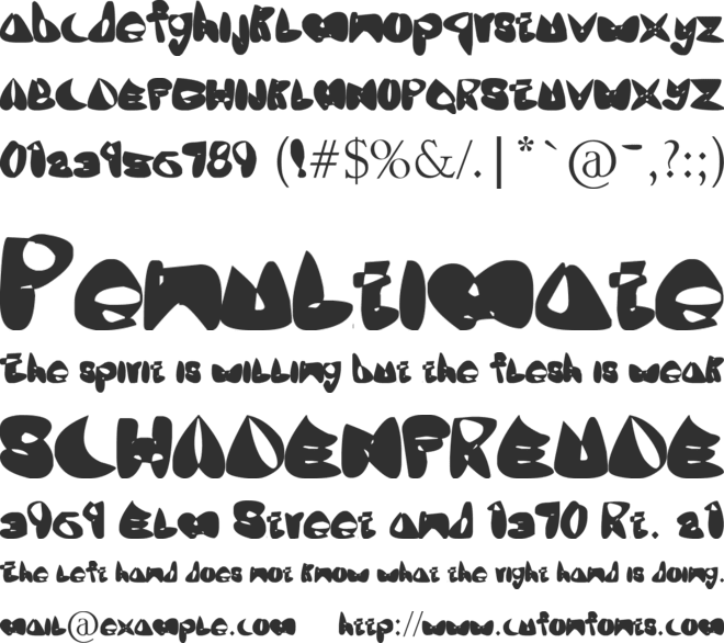 OneLeash font preview