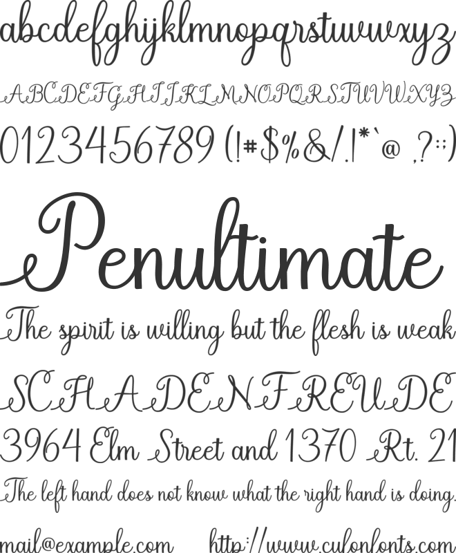 Betrycia font preview
