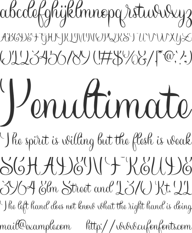 Everloved font preview