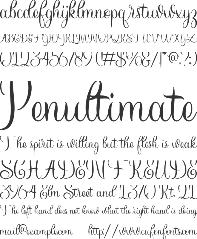 Everloved font preview