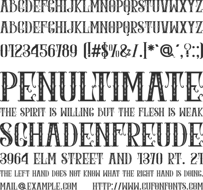 ROMES PALACE3 font preview