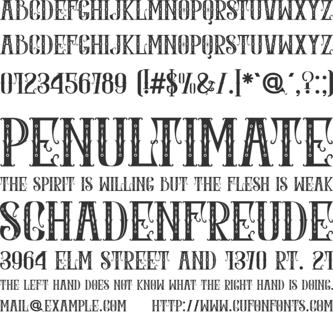 ROMES PALACE3 font preview