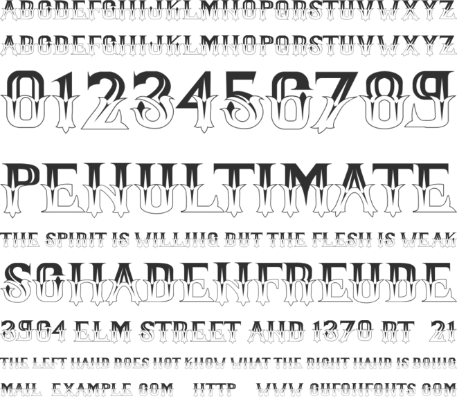 Witham Reguler font preview