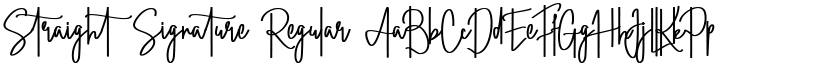 Straight Signature Regular font