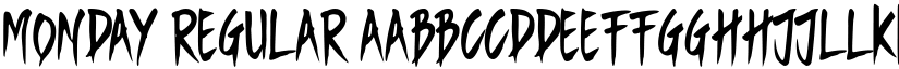 Monday Regular font
