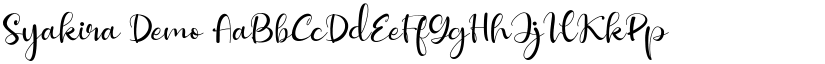 Syakira Demo font