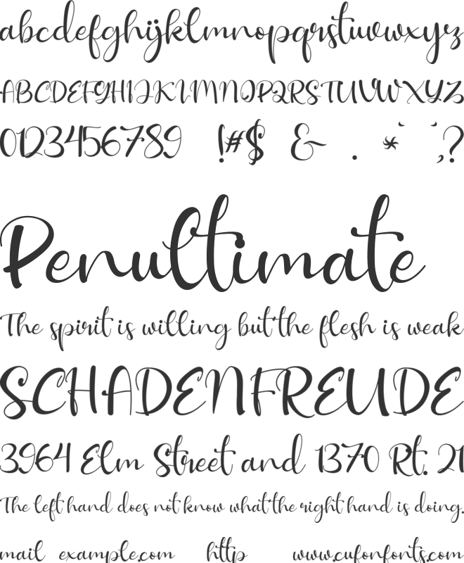 Syakira font preview