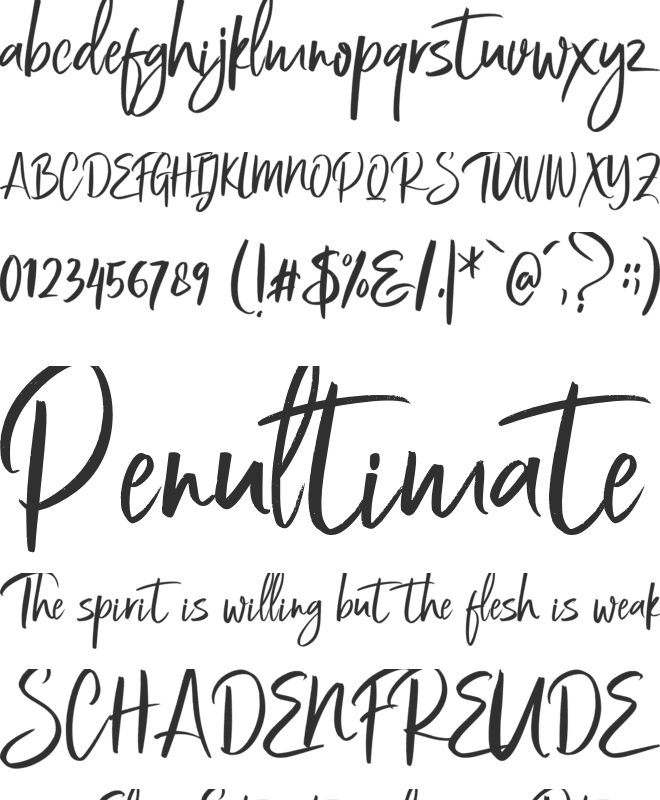 Bestania font preview