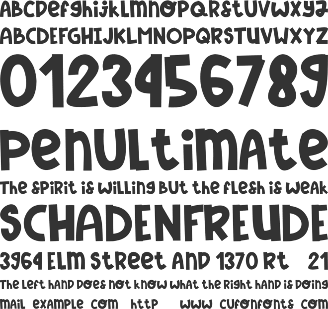 Dark Sky font preview