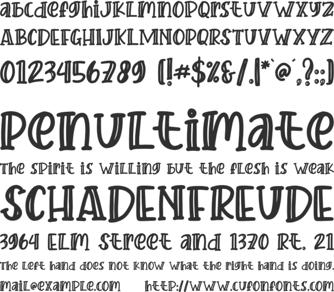 Crafter font preview