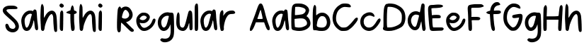 Sahithi Regular font