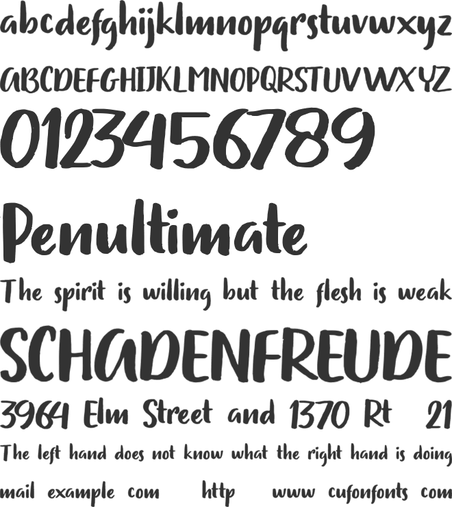 Drawingfree font preview