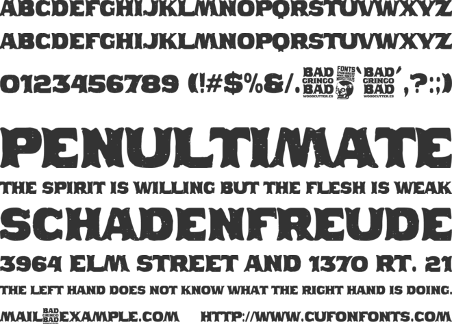 Bad Gringo font preview