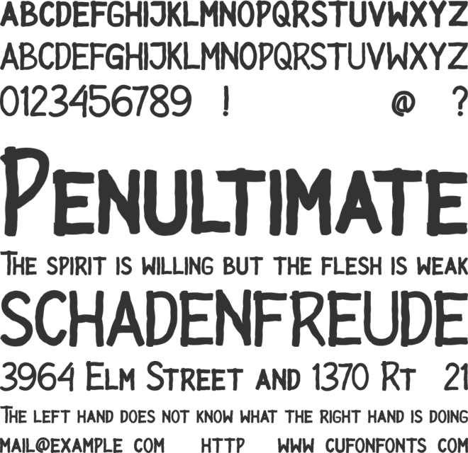 ADVENTURES font preview