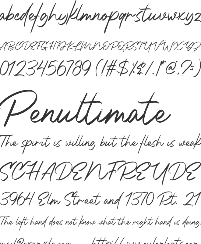 Brattalia font preview