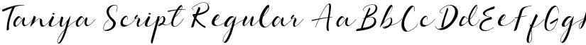 Taniya Script Regular font