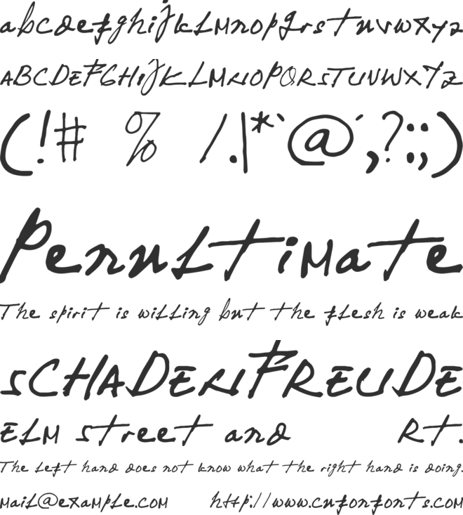 Yuqato Handwriting font preview
