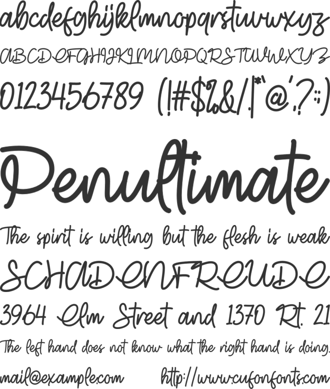 Glitter lovers font preview