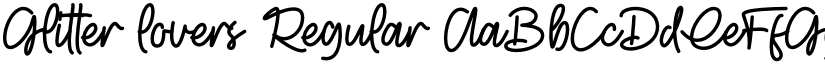 Glitter lovers Regular font