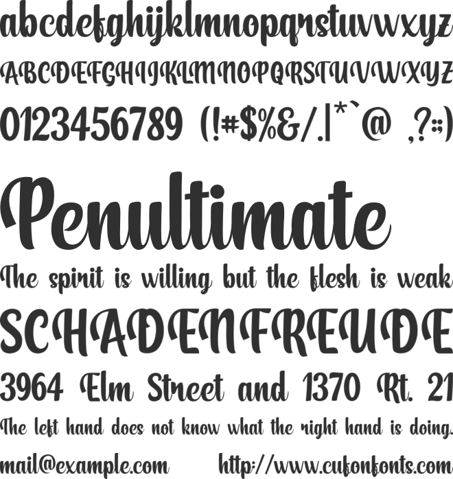 Love Hunter font preview