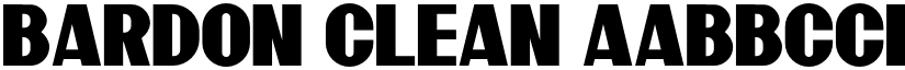 Bardon Clean font