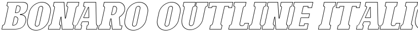 Bonaro Outline Italic font