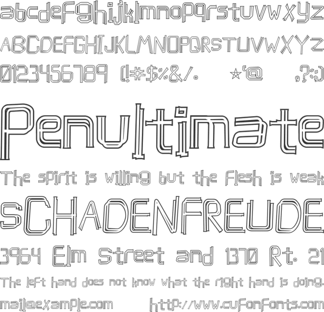 Caffeen font preview