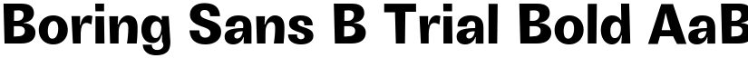 Boring Sans B Trial Bold font