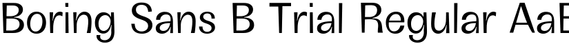 Boring Sans B Trial Regular font