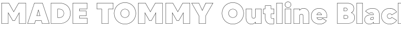 MADE TOMMY Outline Black font