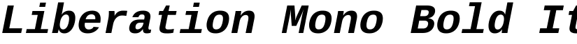 Liberation Mono Bold Italic font
