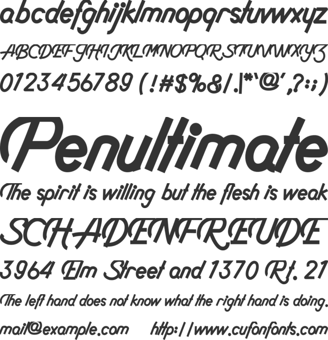 Kobryan font preview