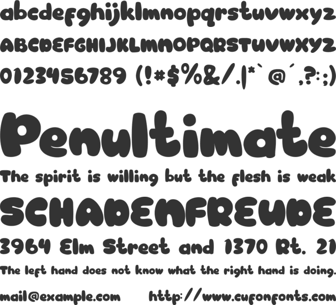 Raisin Bread font preview