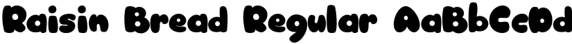 Raisin Bread Regular font