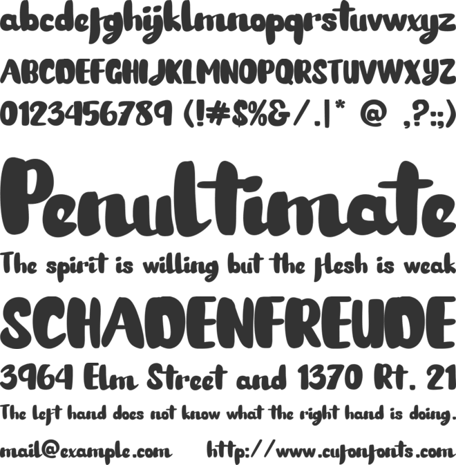 Potato Pancakes font preview