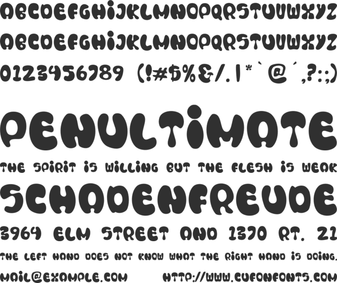 Blonkie font preview