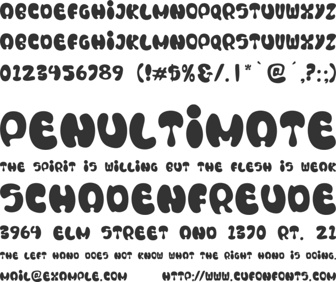 Blonkie font preview