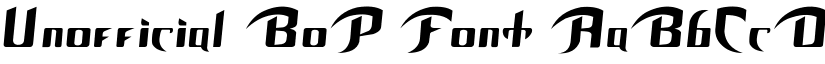Unofficial BoP Font font