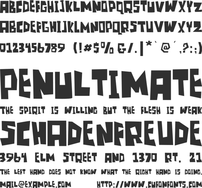 Blonkster font preview