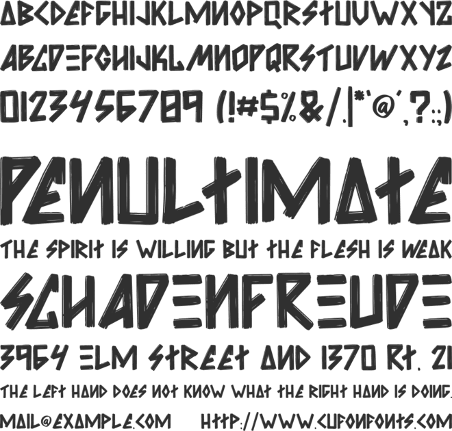 Awesome Brush font preview