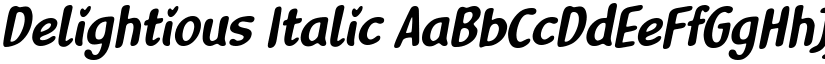 Delightious Italic font